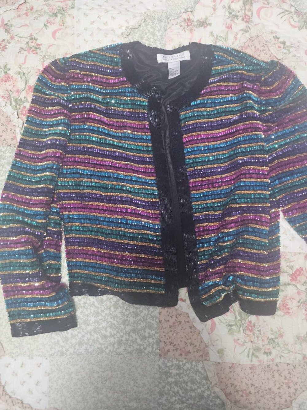80s Silk beaded jacket